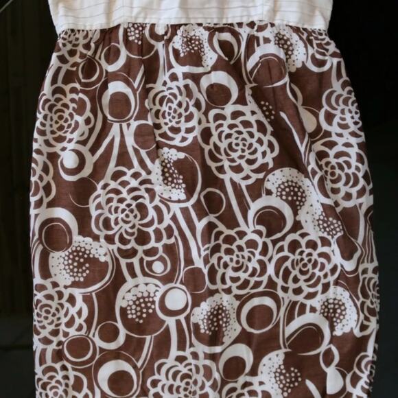 TIBI New York 2 CUTE! Brown Floral Sundress Beaded String Straps - Picture 8 of 11